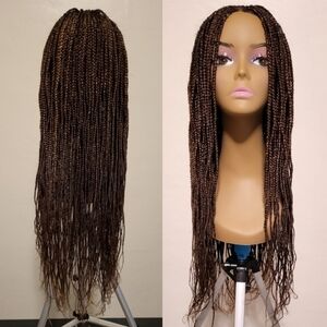 Braided Lace Front Wig - Brown